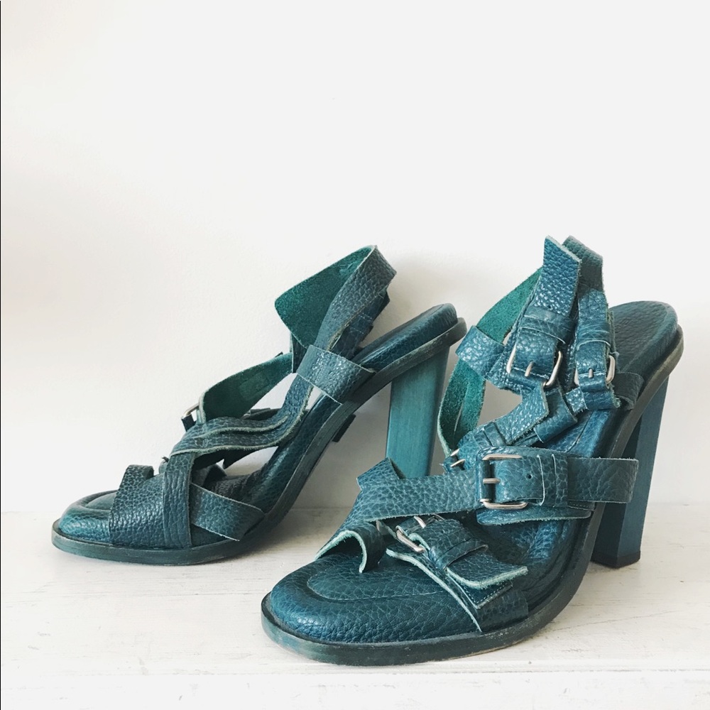 Balenciaga high-heeled leather sandals
